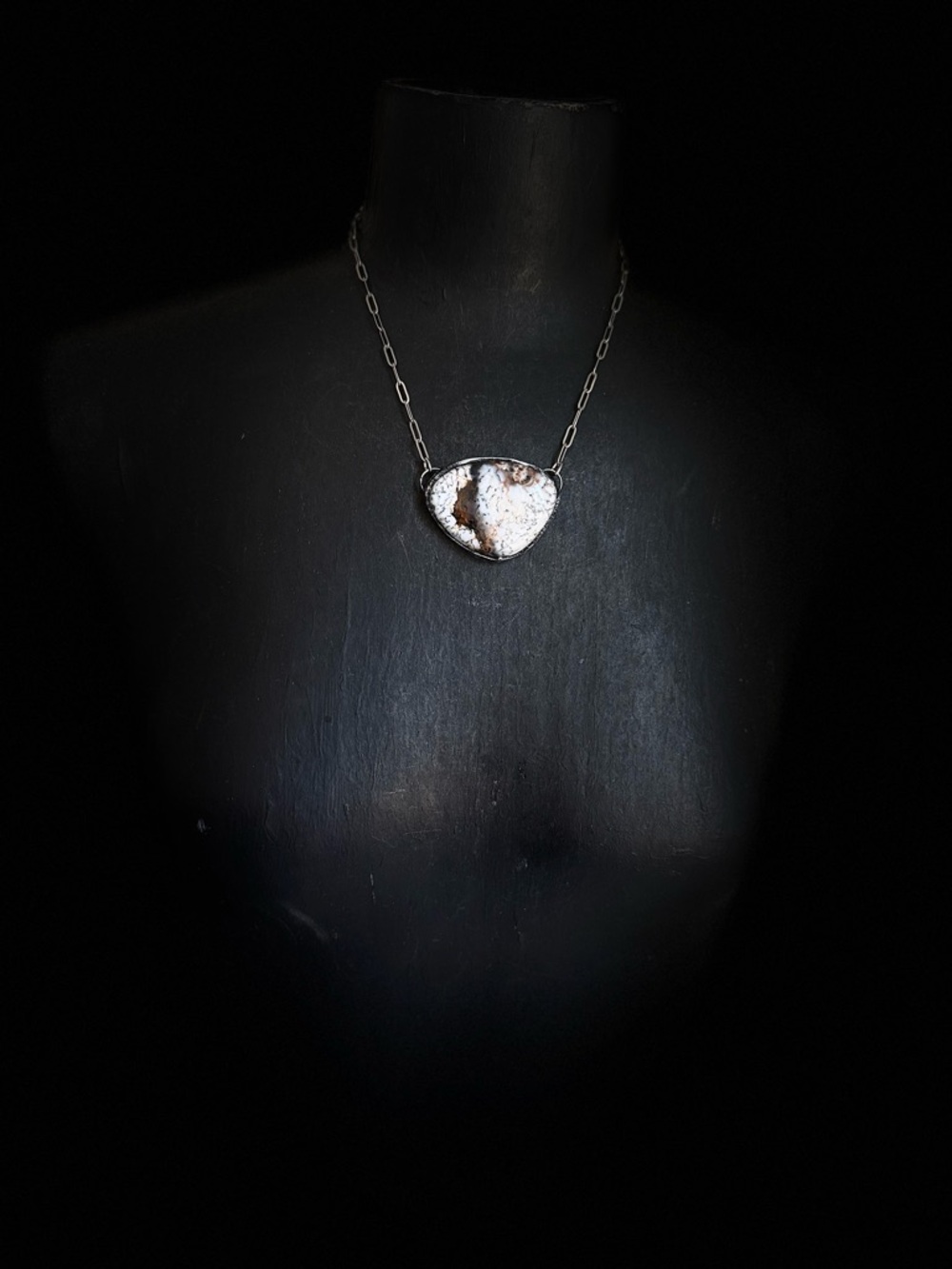 Dendritic agate crystal pendant necklace boho jewelry southwest jewelry for woma - Picture 8 of 9